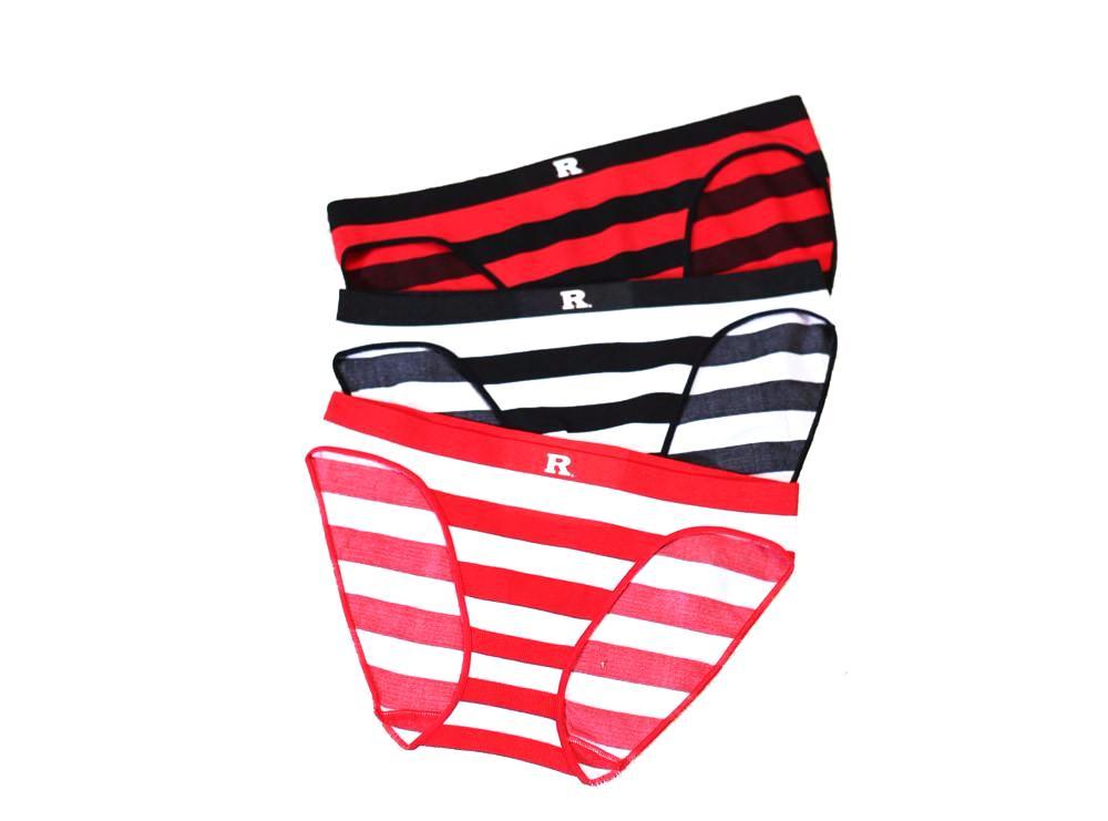 Bottoms - Rutgers Striped Bikini